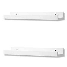 Wandregal Hängeregal Fotorahmen 2er Set Holz für Bilder 43x10cm und Bücher Deko