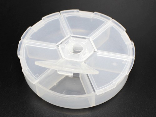 4pcs Round Jewelry Beads Nail ART Display Organizer Bos Case Storage Wheel Tray - Imagen 6 de 20