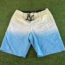 Hollister Swim Trunks Board Shorts Drawstring Blue Lightweight Mens 28"