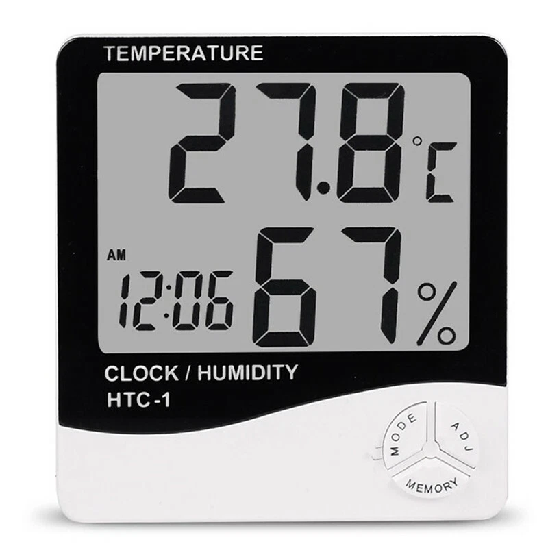 Indoor/Outdoor Digital Thermometer Hygrometer Temperature Humidity Meter LCD - Image 3 of 4