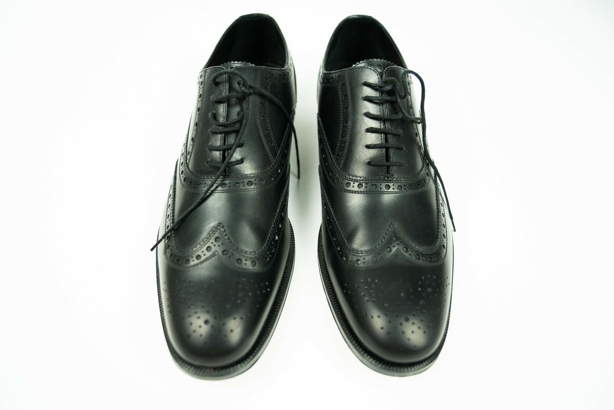 DSQUARED2 Size 11 Black Burgundy Perforated Leather Wingtip Loafers ALDEN Size 12.5 Brown Perforated Suede Wingtip Lace-Up Shoes  main image 2