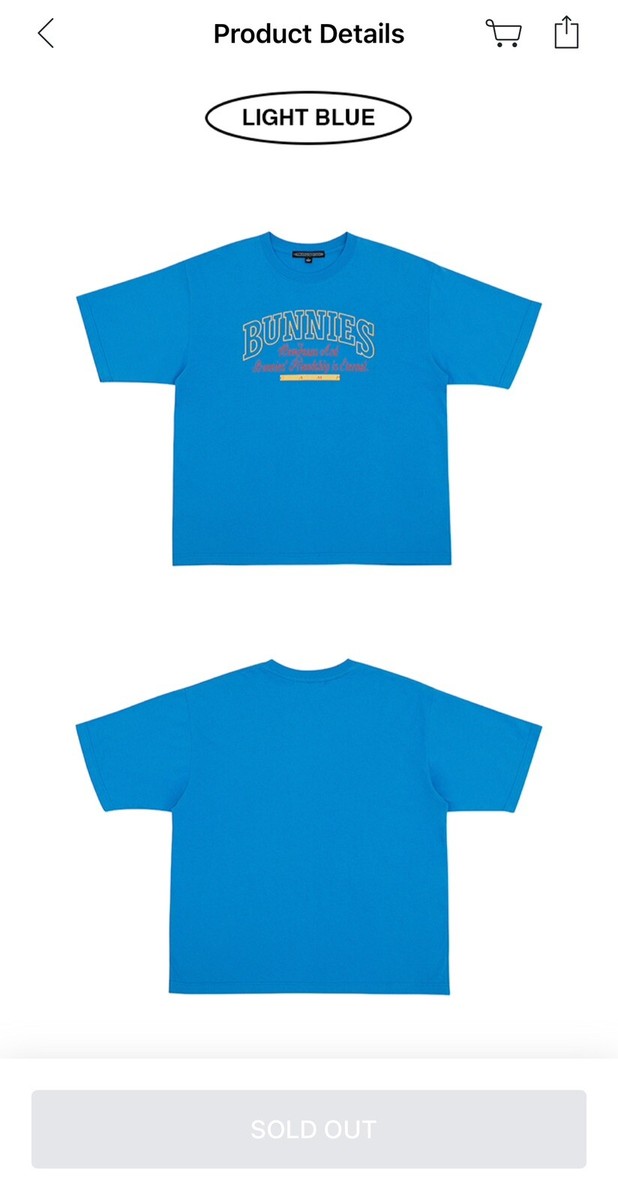 NEWJEANS THE 1st Fanmeeting Official Merch BUNNIES CAMP TEE Light