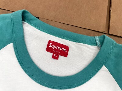 SS18 SUPREME LION RAGLAN BASEBALL TOP SHIRT WHITE MINT SZ XL (#51