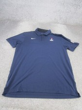 Nike Polo Shirt Mens Medium Dri Fit Stretch Golf Blue