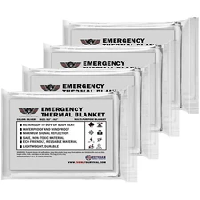 EVERLIT Survival Emergency Mylar Thermal Blanket, Foil Space Blanket Designed...