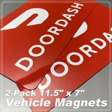 DoorDash Car Magnets 11.5" x 7" 2-Pack