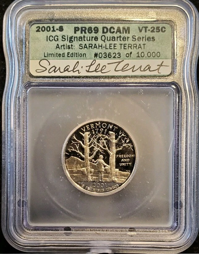 5 2001 S PR69 DCAM Signature Quarter Series Set limited 10,000 read. T8886 - Image 2 of 4