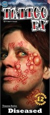 Diseased Trauma Tattoo FX Makeup Fancy Dress Halloween Adult Costume Accessory
