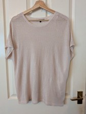 Beautiful Rose Gold Sparkly Short Sleeve Top Size S