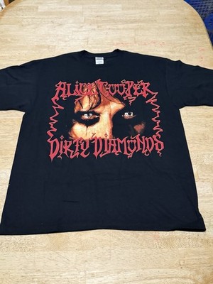 Vintage 2005 Alice Cooper Dirty Diamonds Tour T-Shirt Rock Music Goth Sz XL