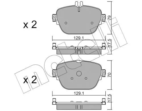 BRAKE PAD SET DISC BRAKE 22-1138-0 FOR MERCEDES-BENZ CLS E-CLASS/Convertible GLC - Image 2