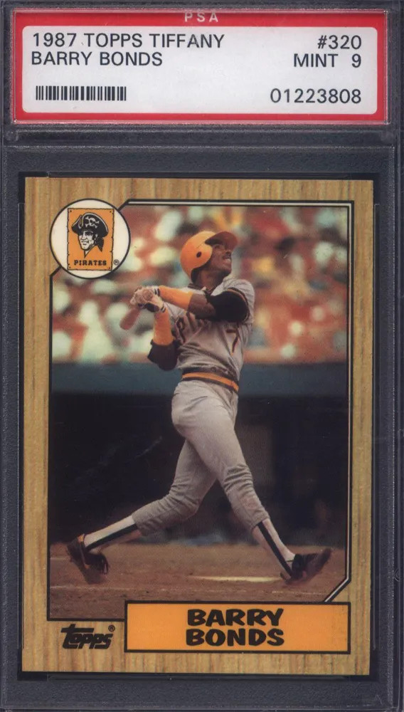 1987 Topps Tiffany #320 Barry Bonds Pirates PSA 9