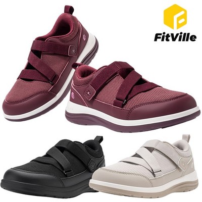 FitVille Womens Wide Diabetic Orthopedic Shoes Adjustable Straps Causal Shoes