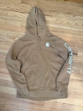 Carhartt Women's Clarksburg Graphic Sleeve Pullover Hoodie Medium 8-10 Relaxed