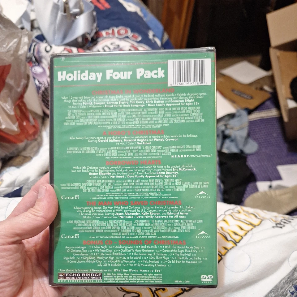 Holiday Four Film Collector's Set DVD, 2009, 2-Disc Set 4 Christmas Movie Sealed - Image 2 of 2