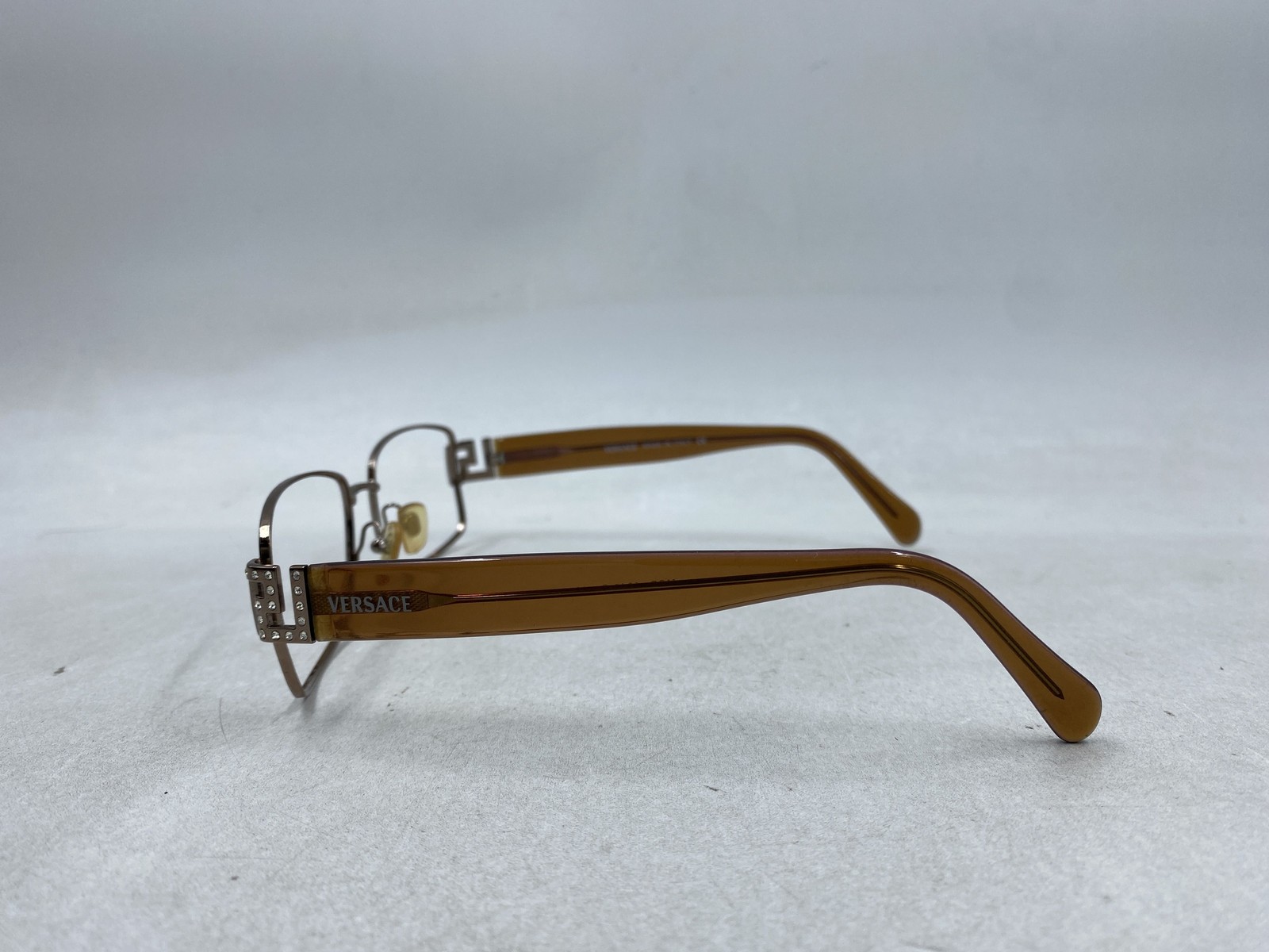 Versace Gold Rectangular Frame Eyeglasses - image 4