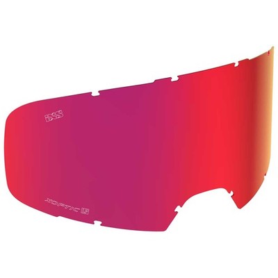 iXS Injected Goggle lens for Trigger and Hack Googles, Smoke Crimson, Low-Pro
