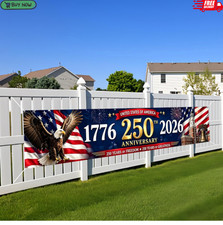 250 Anniversary USA Flag 250 Year American Flag 4Th of July Decorations 120" &times; 2