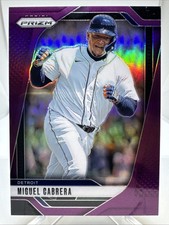 Miguel Cabrera 2025 Panini Prizm Purple Prizm #233 Tigers 46/149
