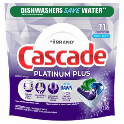 Platinum Plus ActionPacs Dishwasher Detergent Pods, Fresh Scent, 9-Ct. - 15777