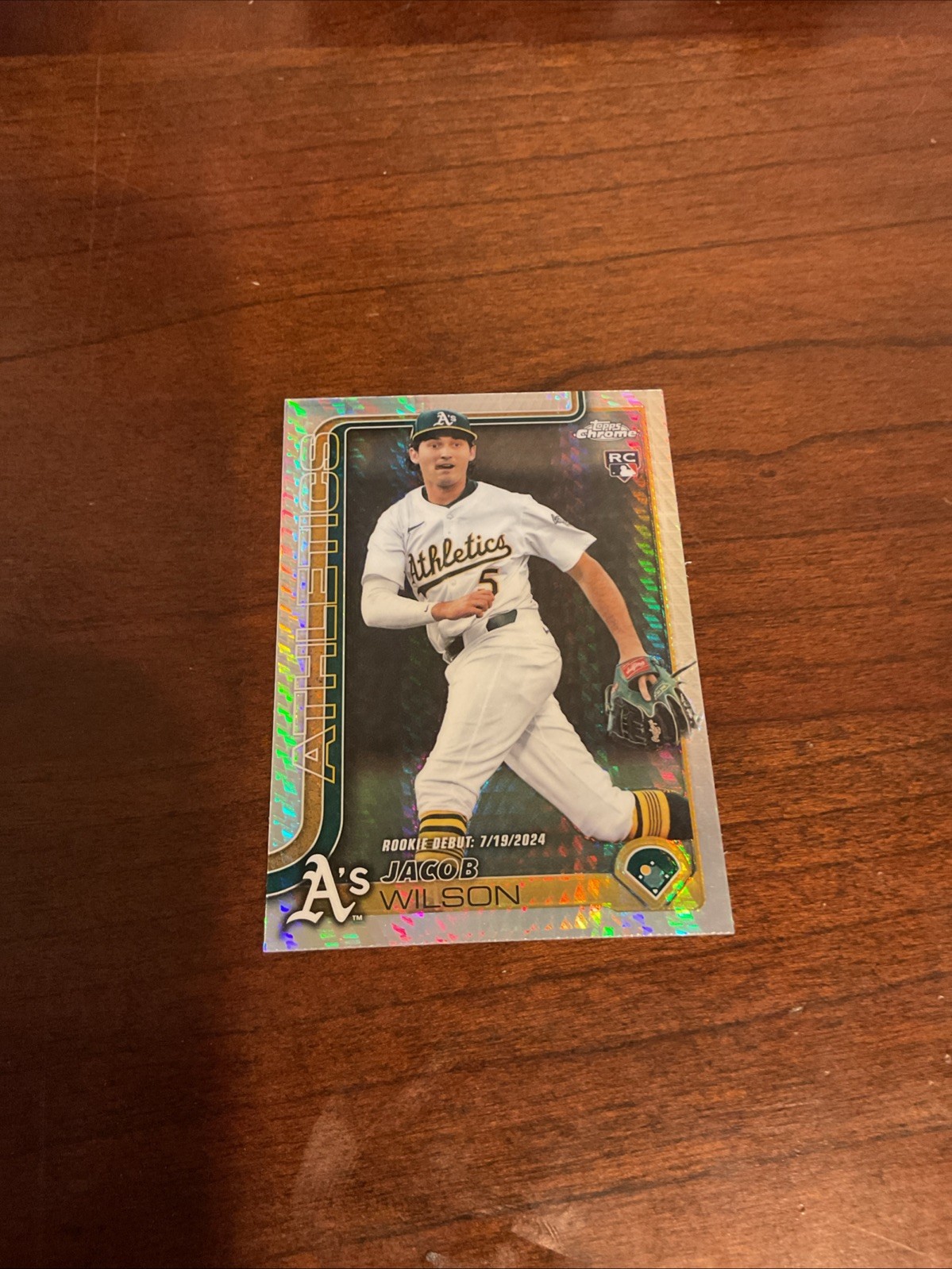 2025 Topps Chrome Update Jacob Wilson Geometric Refractor Rookie Debut USC150 RC