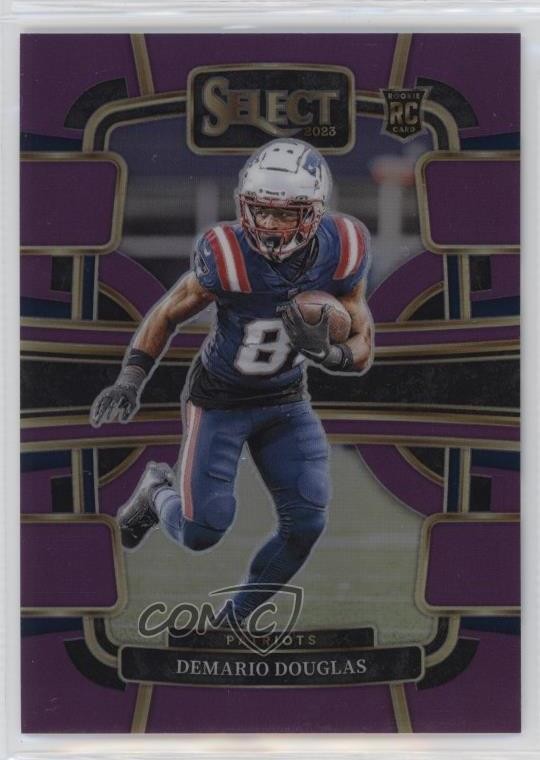2023 Panini Select Concourse Purple Prizm /75 Demario Douglas #68 pe8