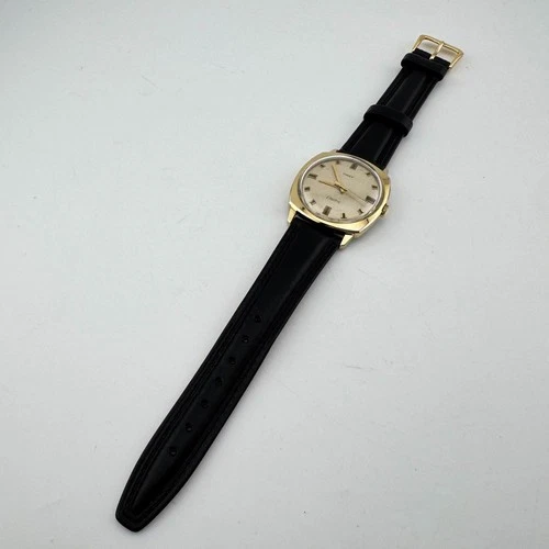 Vintage 1970's Timex Electric 34mm Men's Watch w/ New Leather Strap