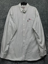 Cinch WRX Mens Size XL Green Long Sleeve Fire Resistant Button Up Shirt T9