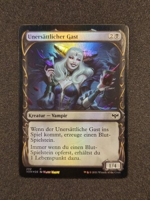 MAGIC MTG - Unersättlicher Gast - VOW 292 - CRIMSON VOW - HOLO - C - TOP FULLART