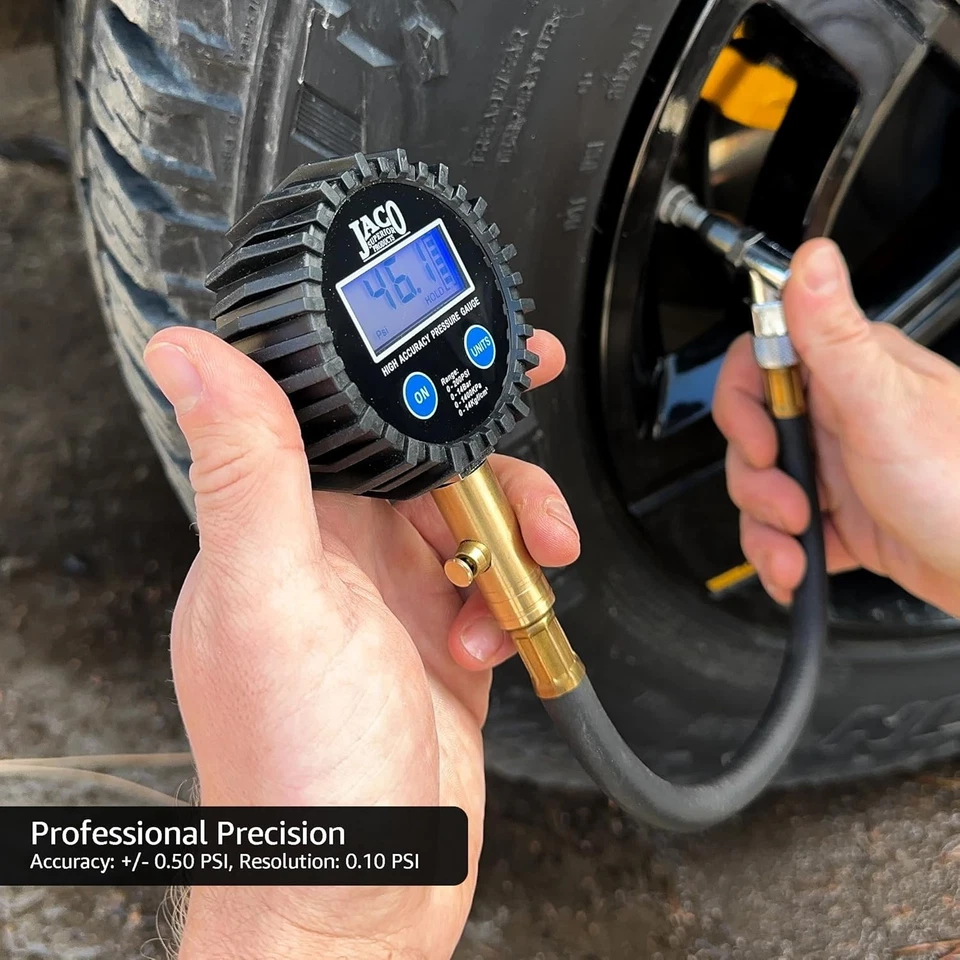Rugged JACO ElitePro Tire Pressure Gauge - ANSI Certified with LED Display - Image 4 of 4
