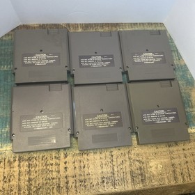 Lote de 6 Juegos Nintendo NES Tortugas Ninja pac-man Top Gun Rampage, Tetris Ghost