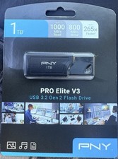 PNY PRO Elite V3 - 1TB - USB 3.2 Gen 2 USB-A Flash Drive - Black (Brand New)