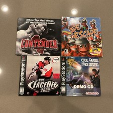 Ape Escape Namco Cd Contender NHL Face off 2000 Demo Disc Lot PS1 Rare Sleeves