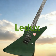 Green Explorer Electric Guitar 6 String Mahogany Body Open Pickups FR Bridge