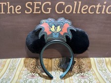 Disney Halloween 2023 Minnie Mouse Bat Ghouls Black Ears Headband