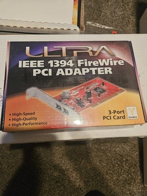 New Sealed Ultra IEEE 1394 FireWire PCI Adapter/Card - 3 Port PCI card-ULT