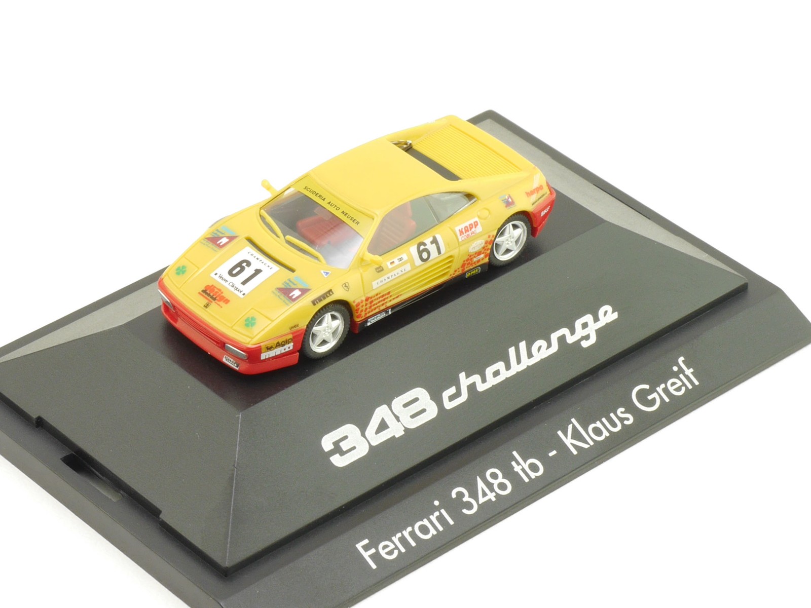 Herpa 181303 Ferrari 348 Tb Challenge Klaus Greif #61 Mint! Ovp 1605-19-23
