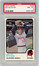 1973 Topps Baseball Card #220 Nolan Ryan HOF California Angels PSA 8 NM-MT