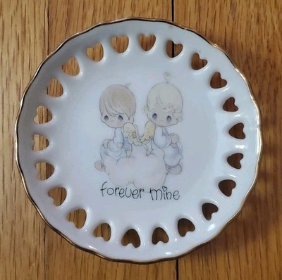 Enesco Precious Moments Miniature Collector Plate Forever Mine 1983