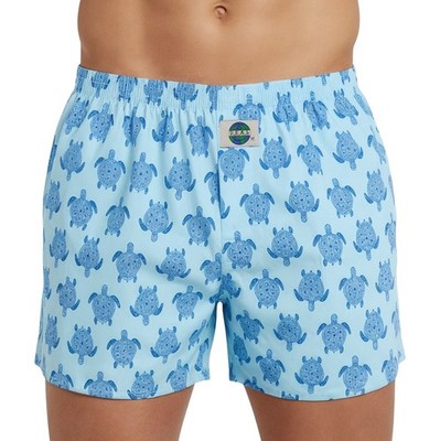 D.E.A.L International Boxershorts Hellblau mit Schildkröten-Print