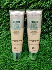 Lot of 2 Maybelline Dream Urban Cover Full Coverage Foundation 115 Ivory, 1oz Ea
