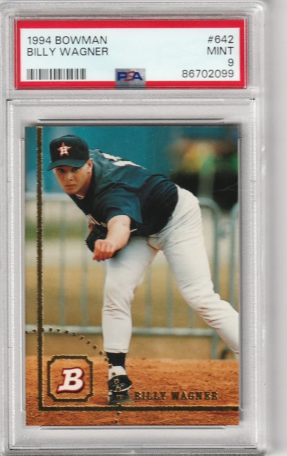 1994 BOWMAN #642 BILLY WAGNER ROOKIE RC PSA 9