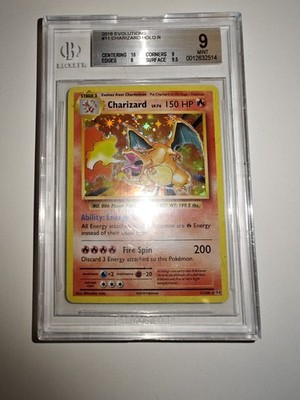2016 Pokemon XY Evolutions Charizard Holo BGS 9 Mint #11 Englisch PSA