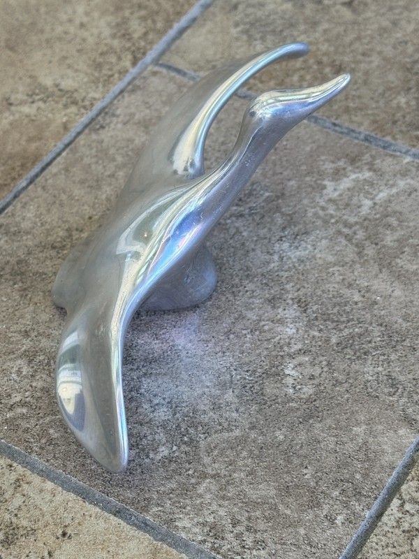 Hoselton Studio Cast Aluminum Sculpture Goose In Flight Artist Signed #270