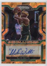 2021-22 Panini Prizm Penmanship Orange Ice Prizm Slick Watts #PM-SWT Auto 13lw