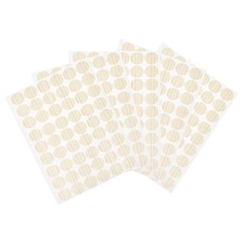 5 Sheet/270Pcs 21mm Dia PVC Self Adhesive Screw Hole Cover Stickers, Light Khaki