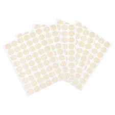 5 Sheet/270Pcs 21mm Dia PVC Self Adhesive Screw Hole Cover Stickers, Light Khaki
