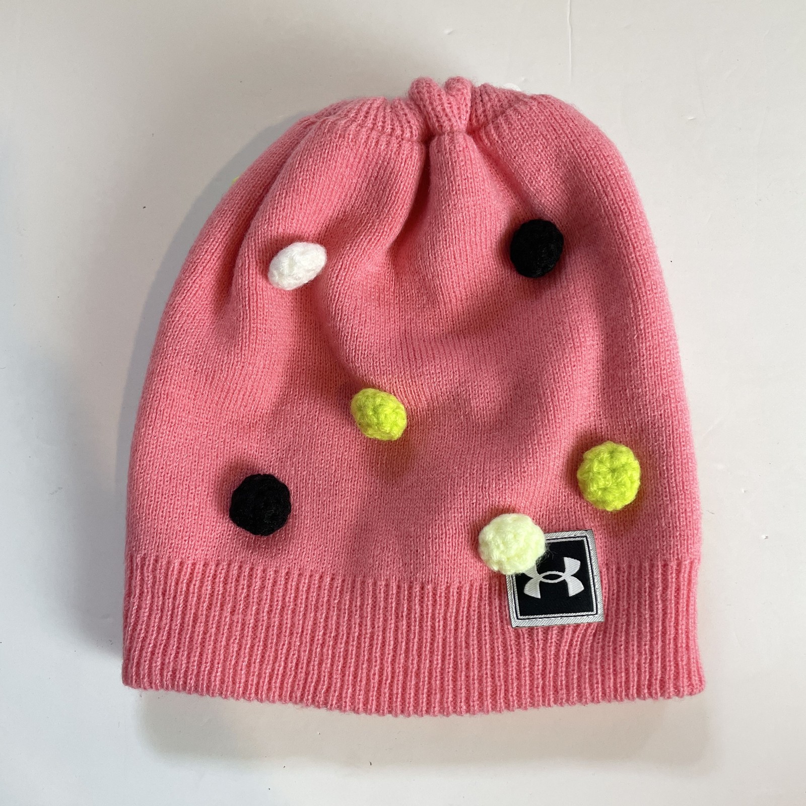 PONY Berretto Under Armour bambino rosa Bobble coda di cavallo CAMPIONE nuovo con etichette