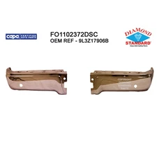 Replacement Chrome Rear Left/Right Bumper Face Bar w/Park Assist Sensor Holes