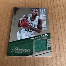 2014 Prestige Materials JSY RELIC SP /99 Brandon Bass #3 Celtics Basketball (f3)